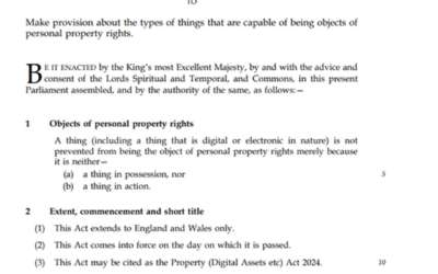 A significant and positive change for Bitcoin coming to English law